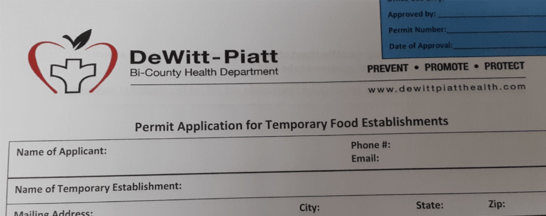 Requirements for Obtaining a Temporary Food Permit